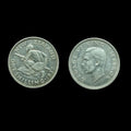 1937 New Zealand NZ One Shilling Silver Coin First Year Issue
