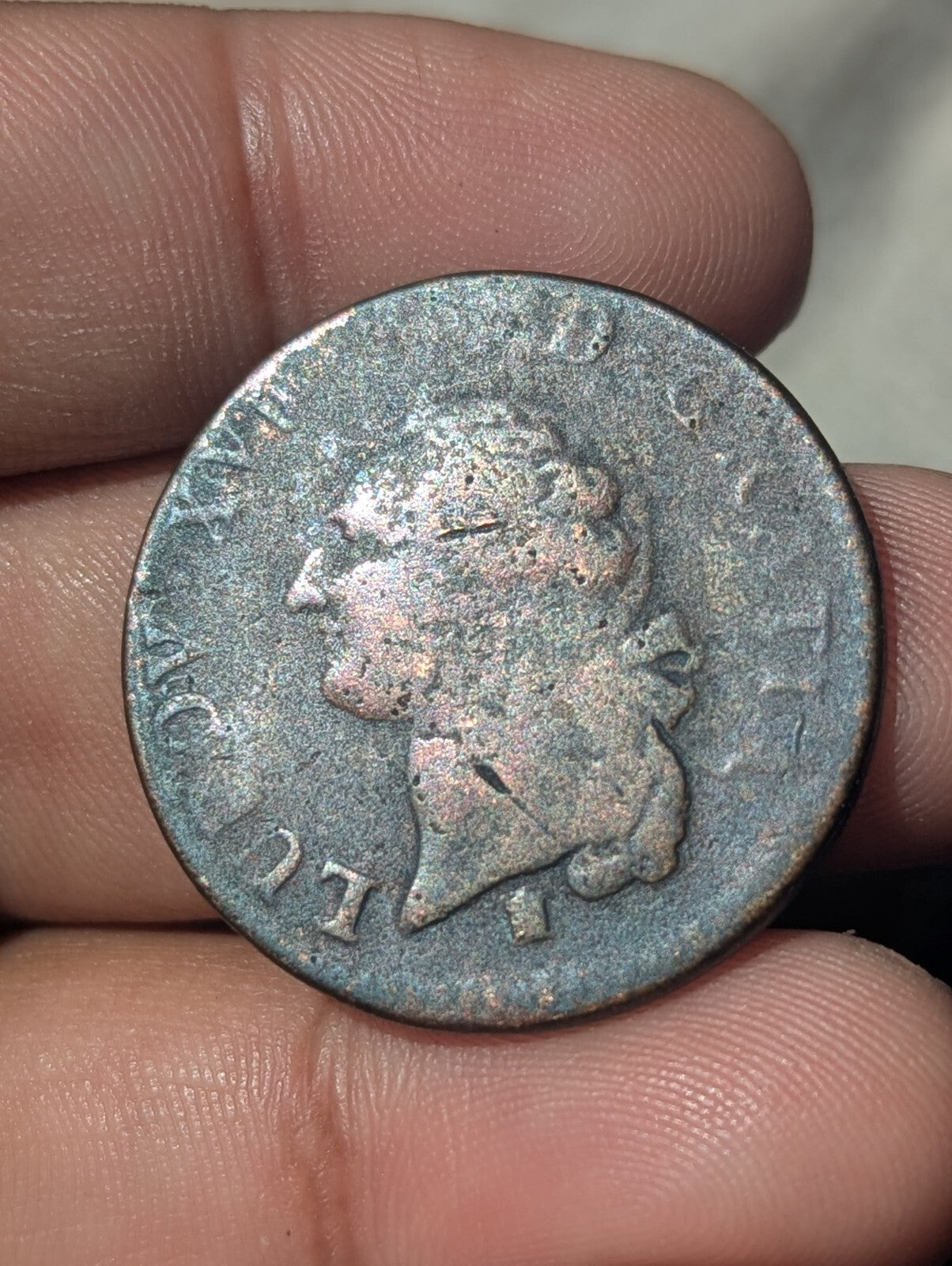 Coin France 1/2 SOL D'Aix 1770 Rare Mint