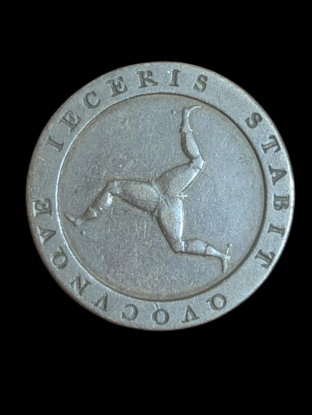 1798 George III Isle Of Man HalfPenny Colonial Small And Thick 10.6 Gr