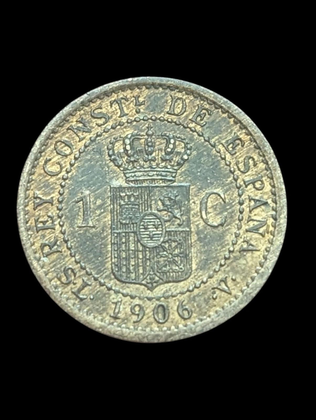 ESPAGNE 1 CENTIMO ALPHONSE XIII 1906