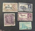 Vintage Collection of 5 India Postage Stamps ( British Raj & Republic)