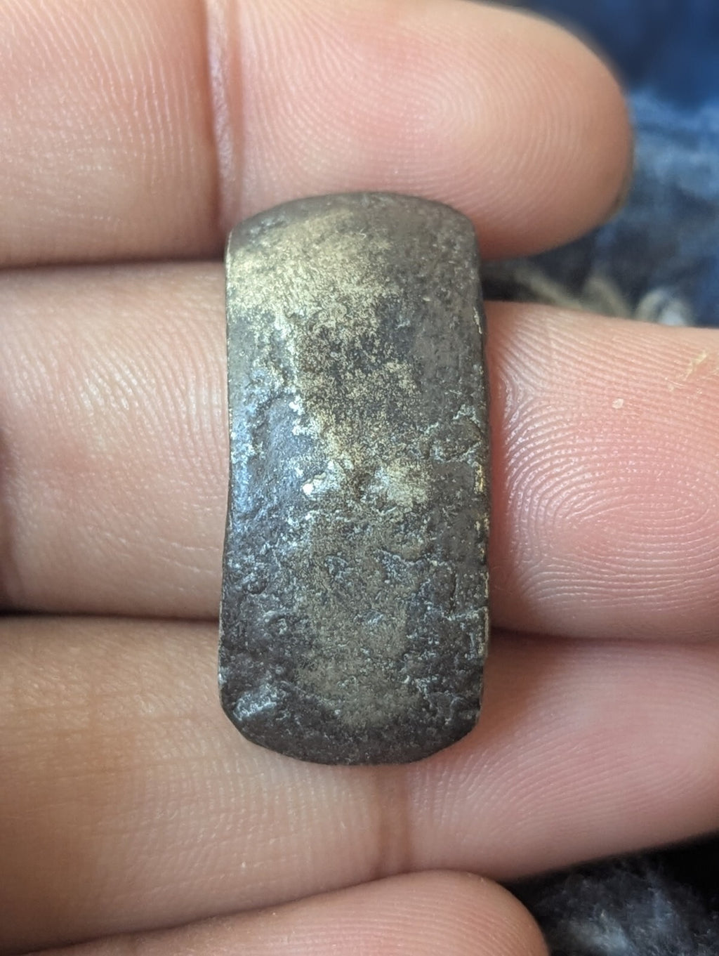 ⭐INDIA⭐. Ancient GANDHARA JANAPADA Authentic OLD 600 B.C Silver Coin Bent Bar