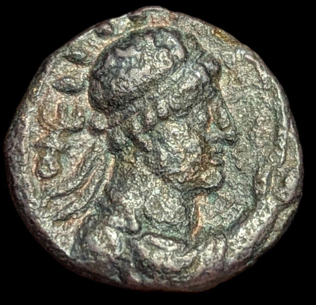 INDE Ancien Empire Kouchan, Roi Soter Megas, Cavalier, pièce en cuivre 8 g Rare