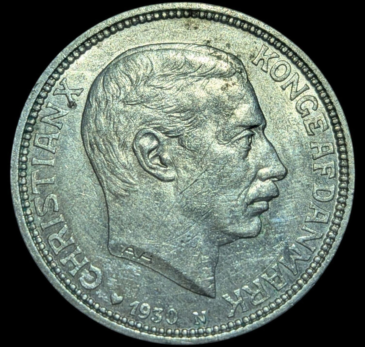 Danish Coin 2 Kroner | Christian X Kings Birthday | Denmark | 1930