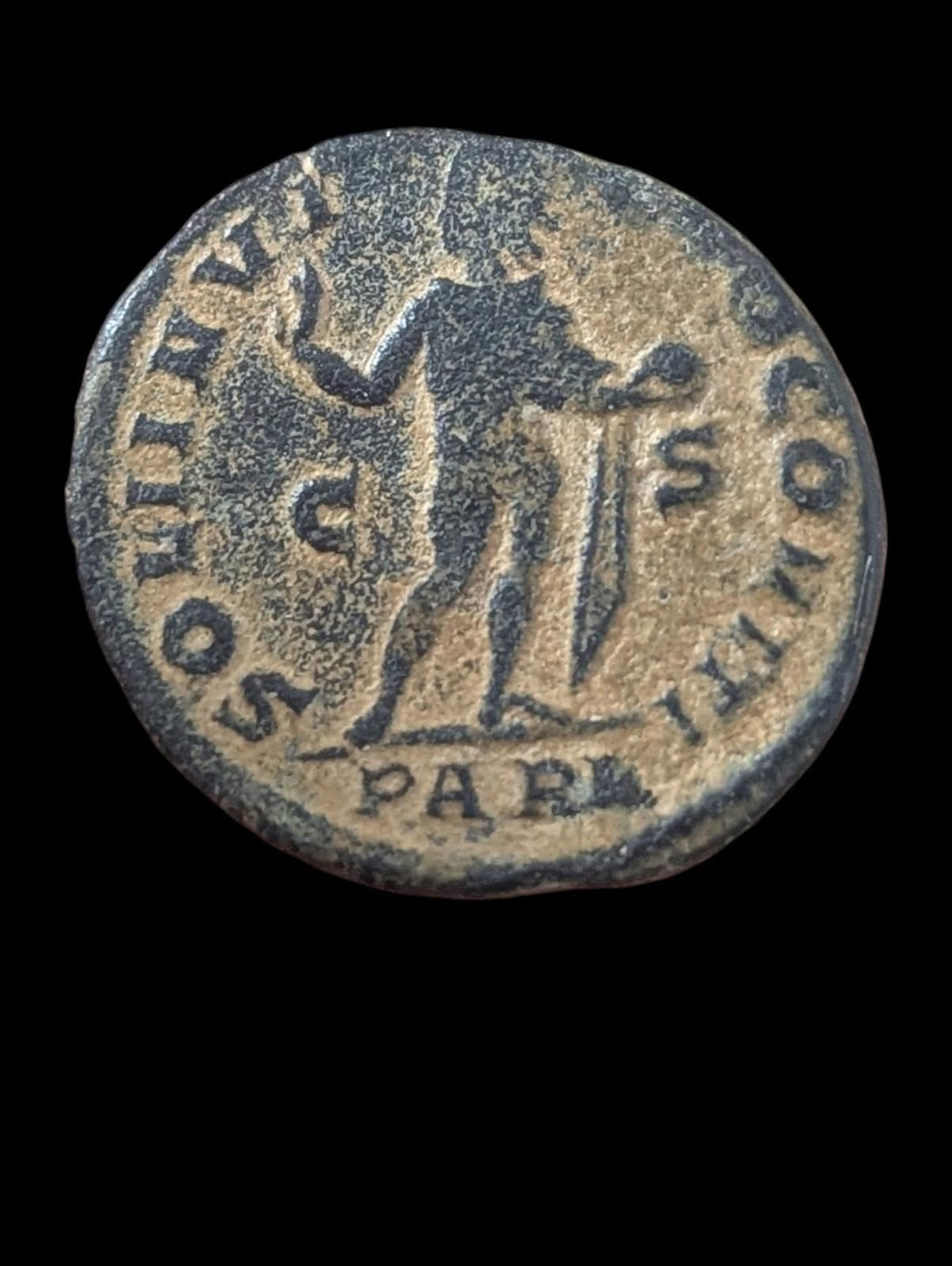 Constantine I Follis Lovely PARL Arle C-S Sol Roman Coin Arles Mint