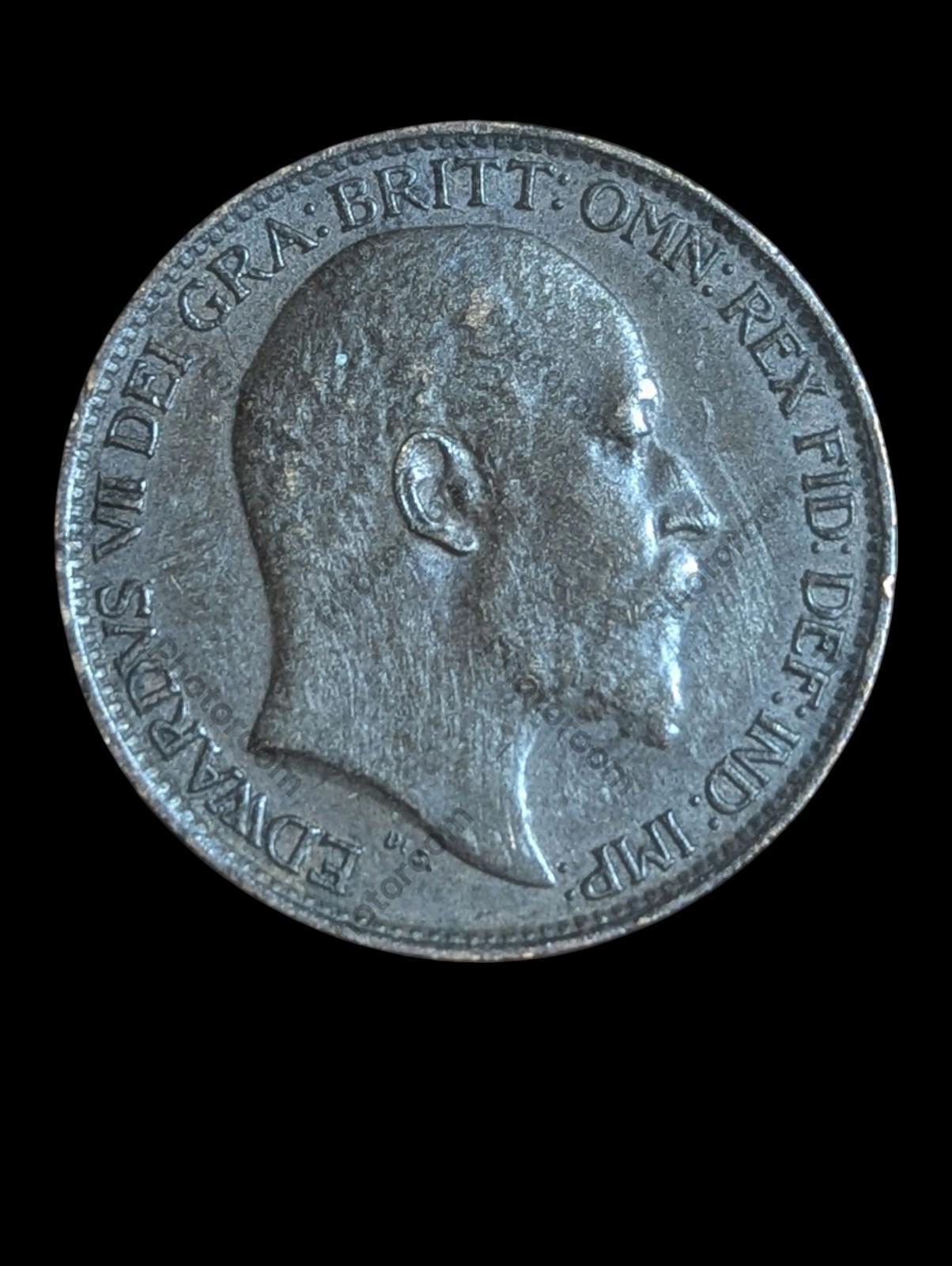 1903 Grande-Bretagne Edward VII Farthing Fini Exceptionnel