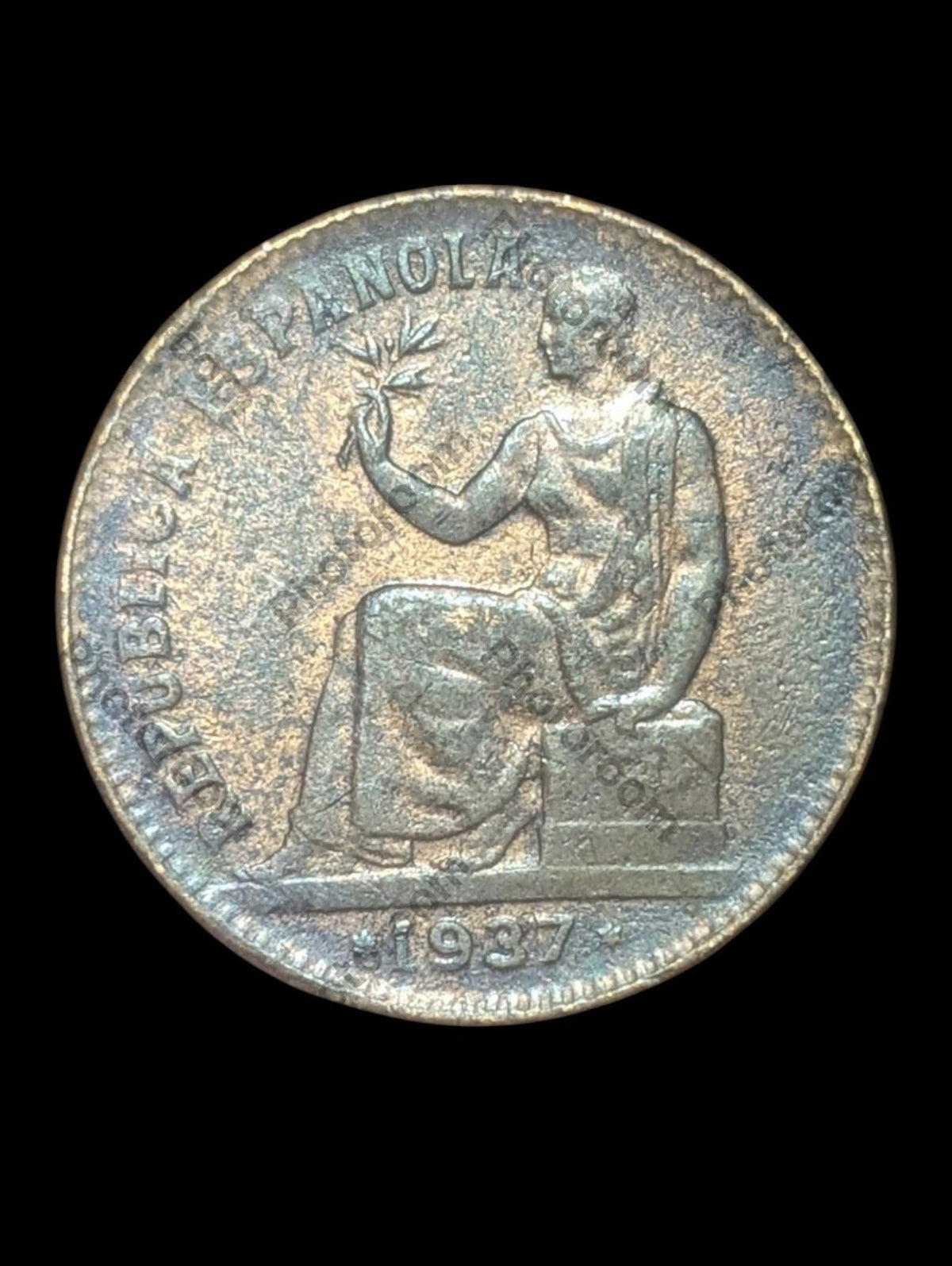 Spain - 50 Centimos 1937 Republican Minting Copper - KM.754 Cal.3 Schön.20