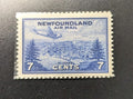 NEWFOUNDLAND C19 1943 7c ULTRAMARINE CBNC PLANE OVER ST JOHNS AIRMAIL VF MNH