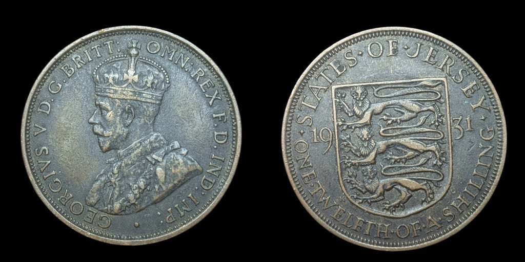 1931 年泽西岛 1/12 先令 - 青铜 - 乔治五世国王