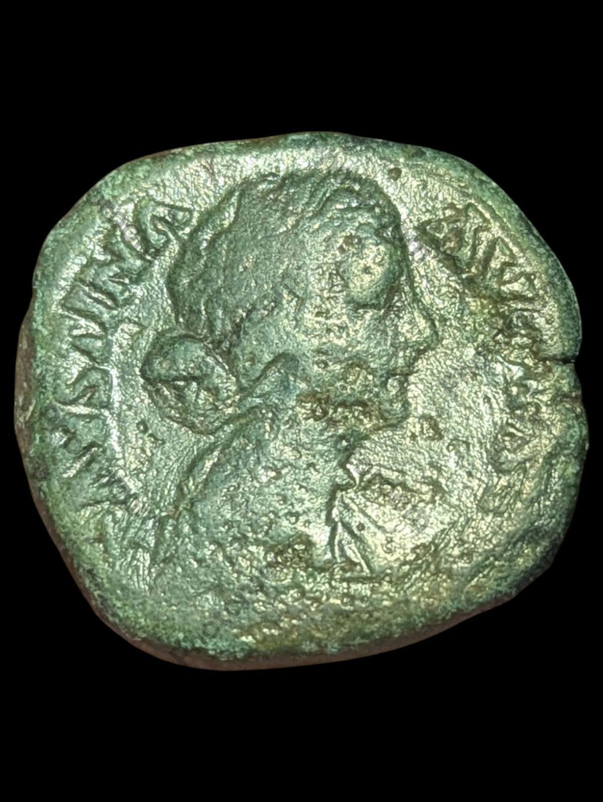 Roman Empire. Faustina Minor, wife of Marcus Aurelius. Sestertius 20 G
