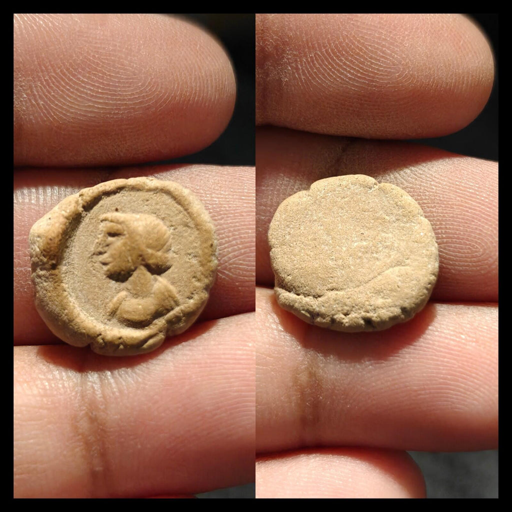Ancient Greek Roman Circa 1st-3rd centuries AD Terracotta Clay Bullae Tessera