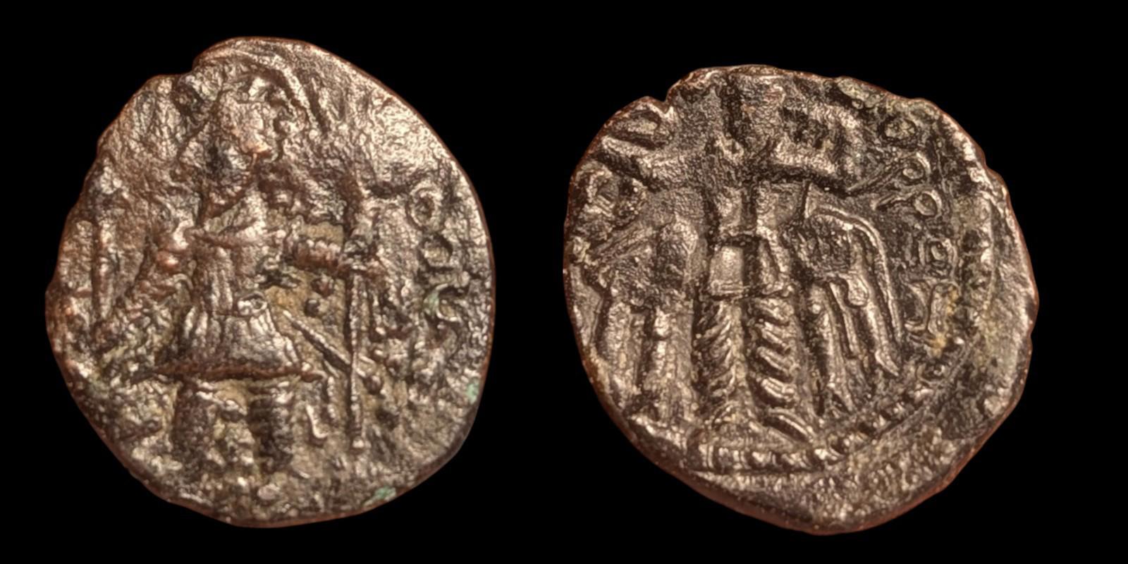 KUSHANO SASANIANS Hormazd Kushanshah ancient Greek Bronze coins