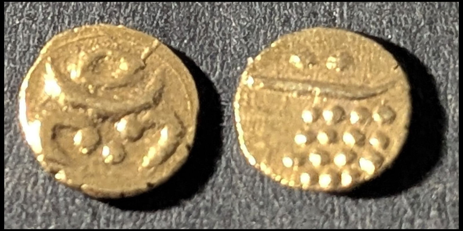 South India, Tavancore Veera Raya Type  Gold Fanam Rare