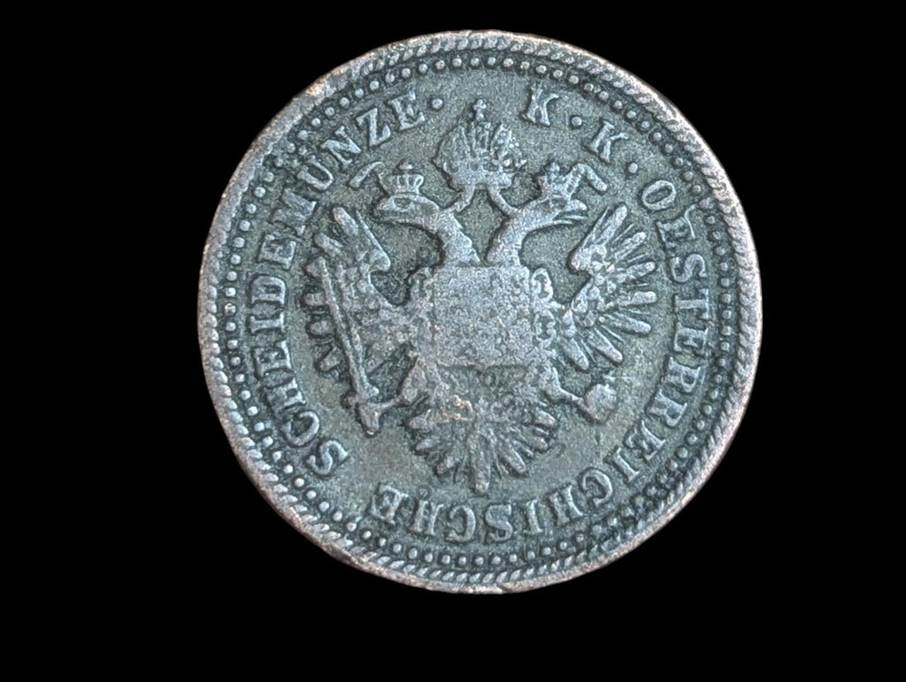 1851年奥地利帝国1克罗伊泽硬币，维也纳弗朗茨皇帝