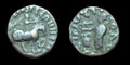 Royaume indo-scythe, Azès II 35 av. J.-C. - 5 ap. J.-C. Drachme en billon 2,1g/14,4mm
