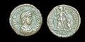 Ancient Roman Coin Theodosius 384AD Victory Wreath Captive Chi-rho