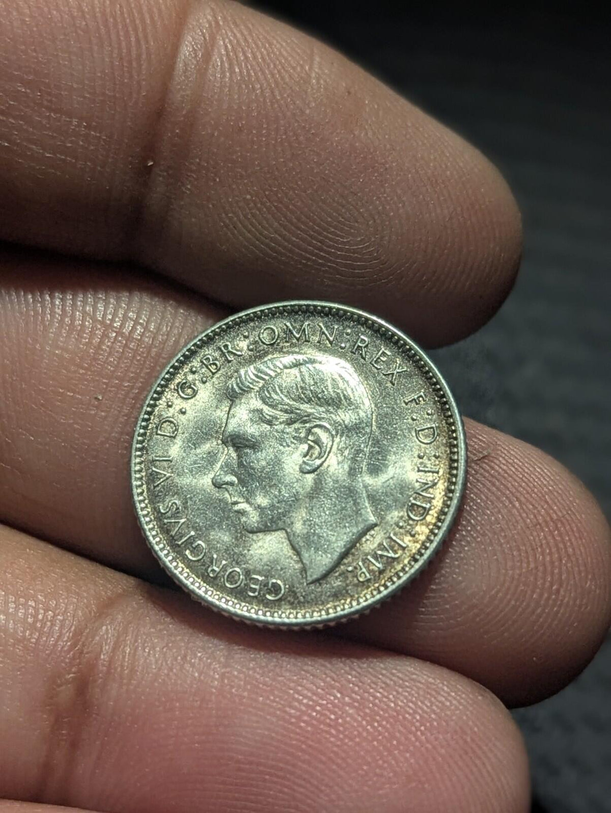 Australia 1943 D 6 Pence Kangaroo animal Uncirculated