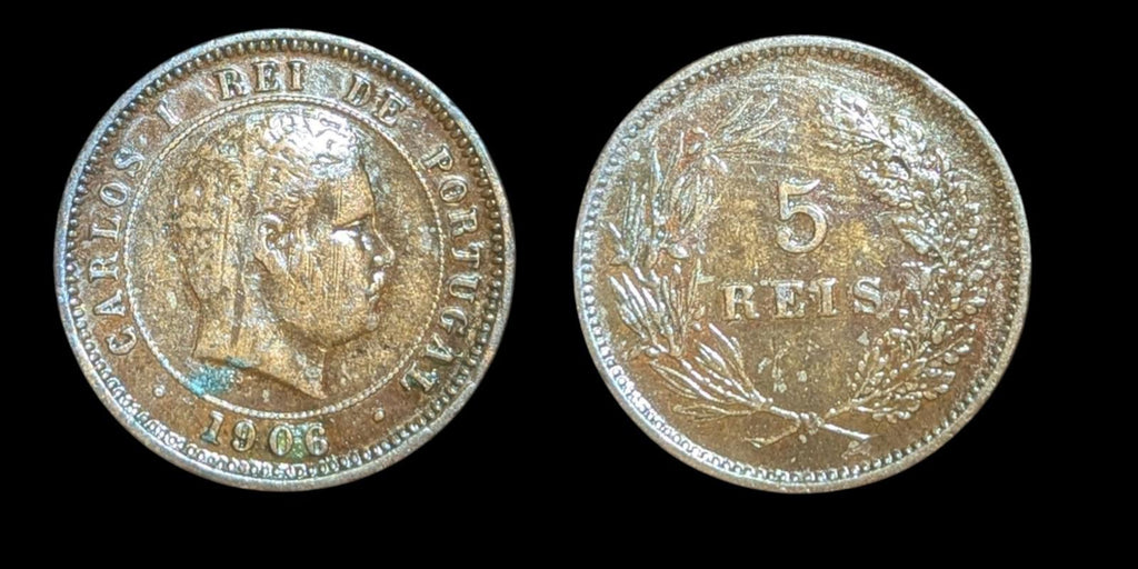 Portugal, 5 Reis, 1906, CARLOS I, KM# 530, Pièce en bronze 🇵🇹