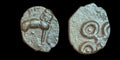 Inde ancienne Satavahana 1er siècle av. J.-C. - 130 ap. J.-C. pièce en potin à l'éléphant Karashapana