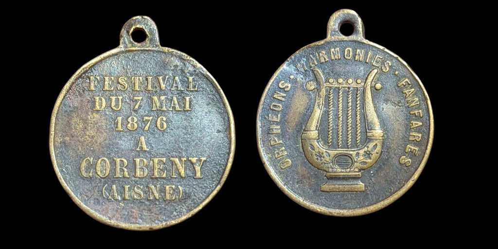1876 CONCOURS MUSICAL FRANÇAIS Festival DU 7 Mai Corbeny Médaille