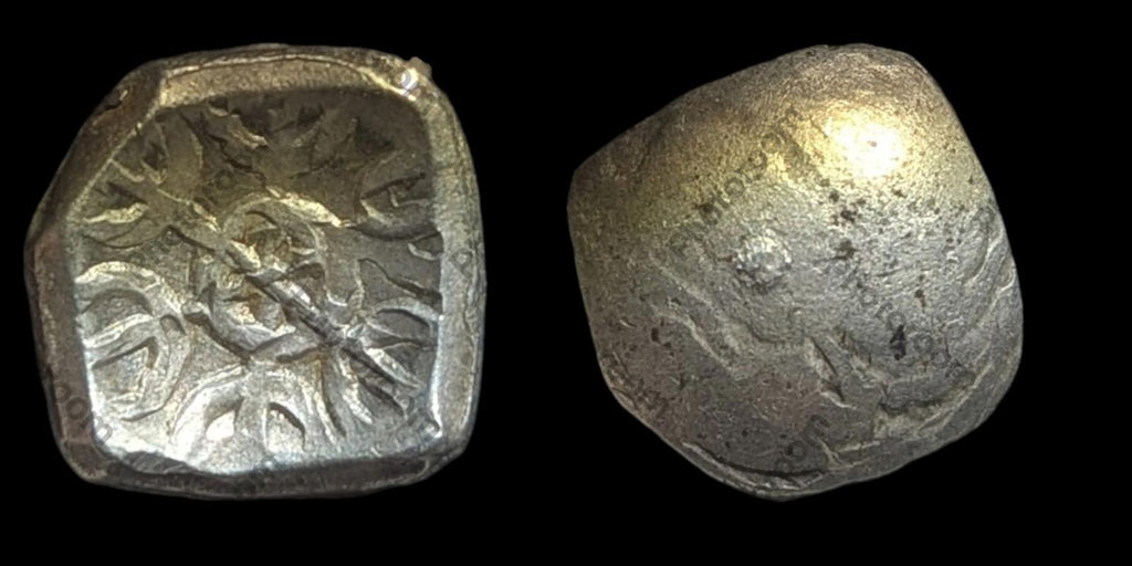⭐INDIA⭐ Ancient GANDHARA JANAPADA Authentic OLD 600 BC Silver Coin Bowl shaped
