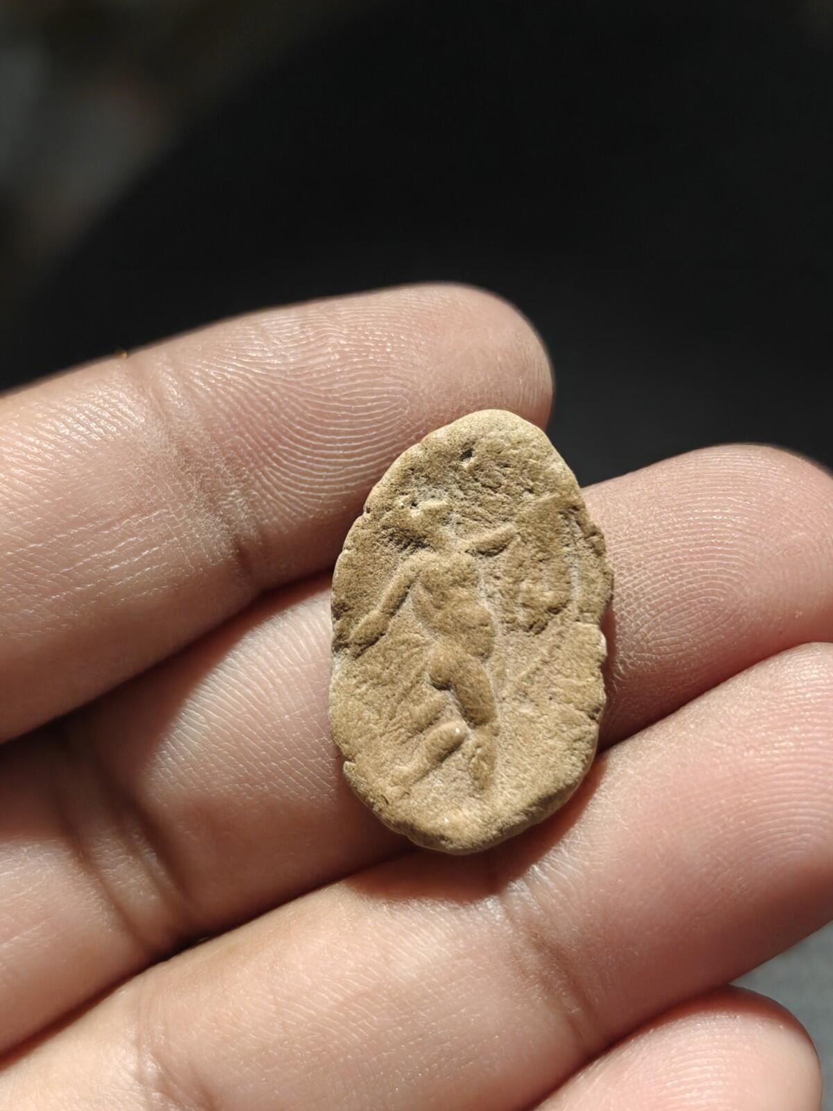 Ancient Greek Roman Circa 1st-3rd centuries AD Terracotta Clay Bullae Tessera
