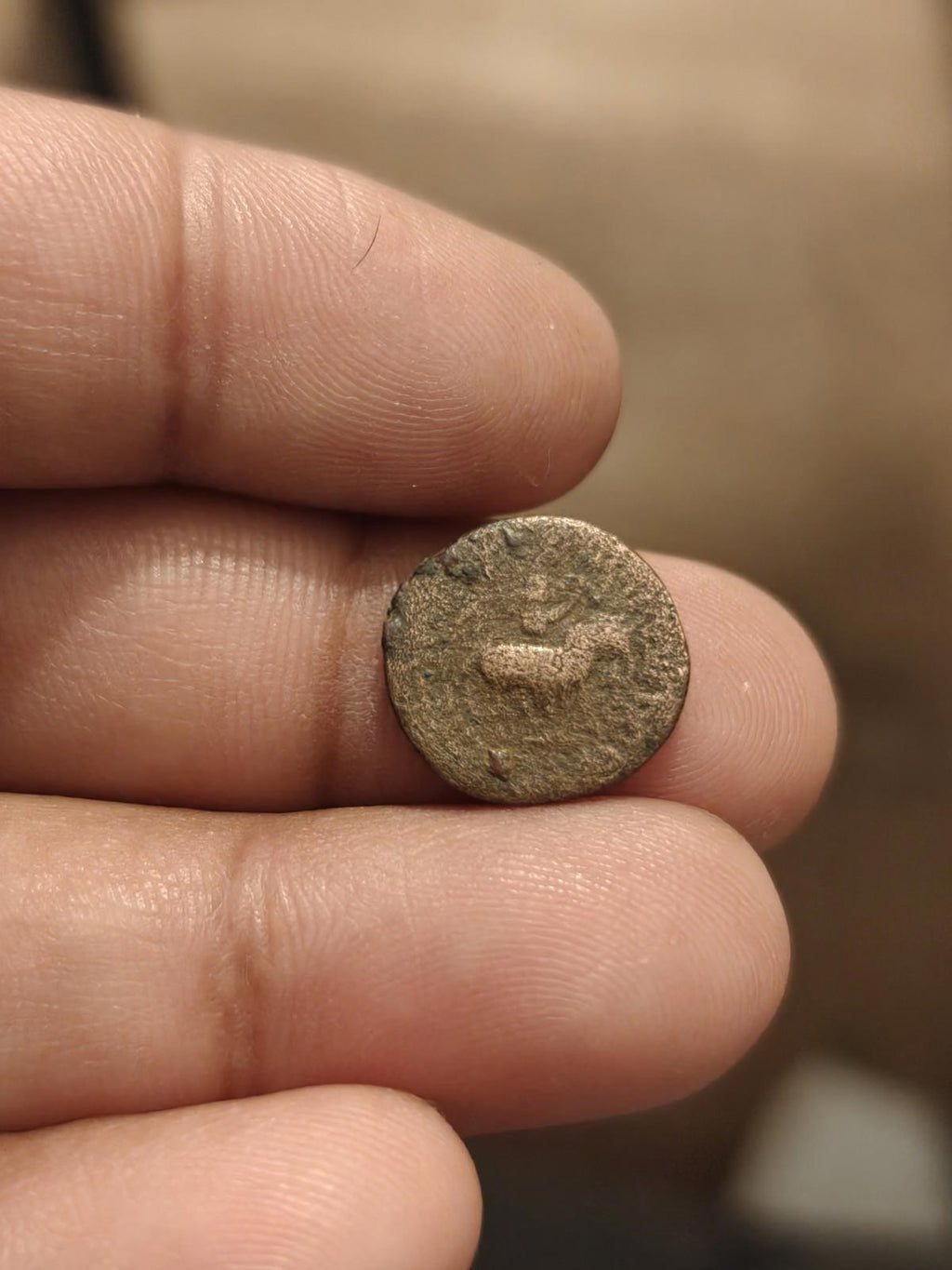Vima Takto Coin Kushan Era 1/4 Tettra Drachma Ancient India Rare Coin AD112