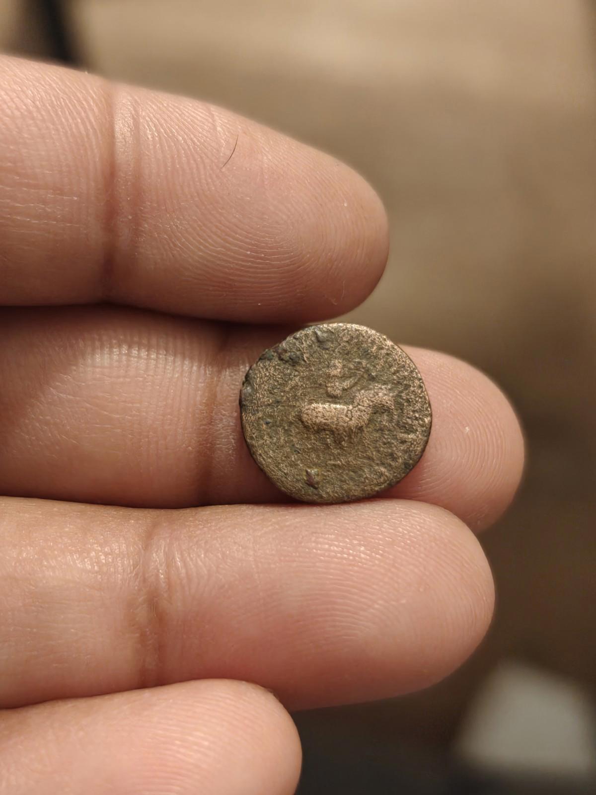 Vima Takto Coin Kushan Era 1/4 Tettra Drachma Ancient India Rare Coin AD112