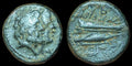PHOENICIA, ARADOS. AE 16, 136-51 BC ZEUS AND HERA/ GALLEY
