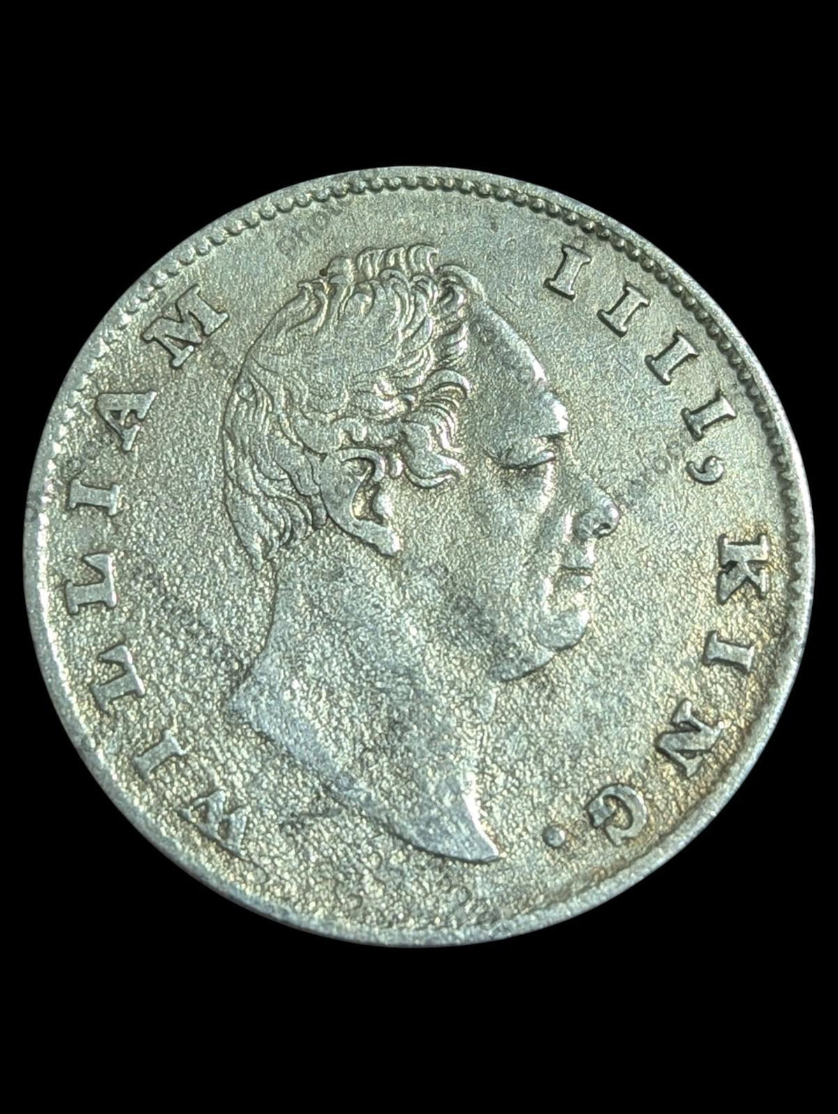 British East India Company 👑👑 1835 silver Rupee of William IV nice grade