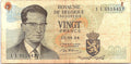 Belgium  20 francs 15.06.1964 Tear Fault