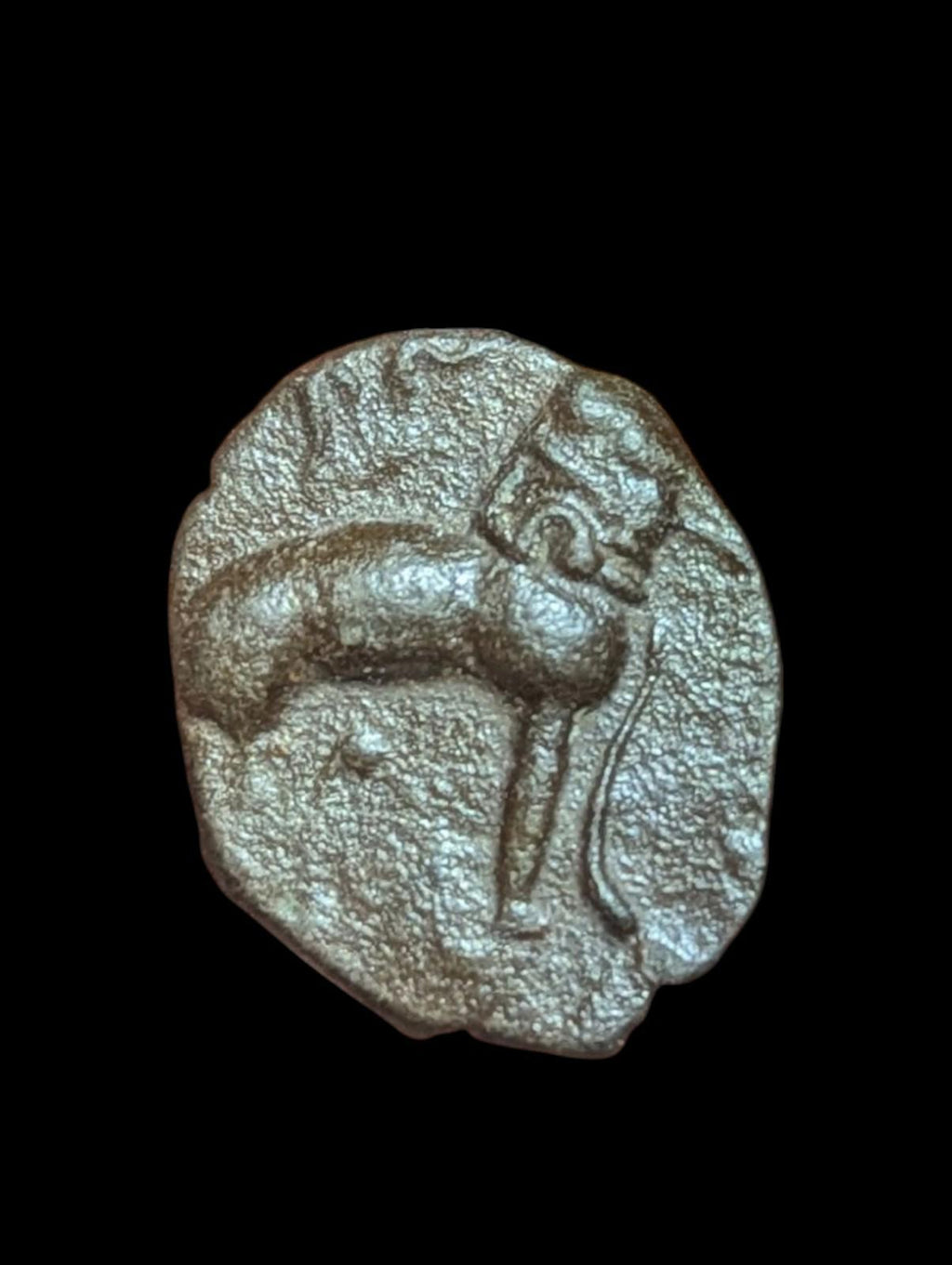Inde ancienne Satavahana 1er siècle av. J.-C. - 130 ap. J.-C. pièce en potin à l'éléphant Karashapana