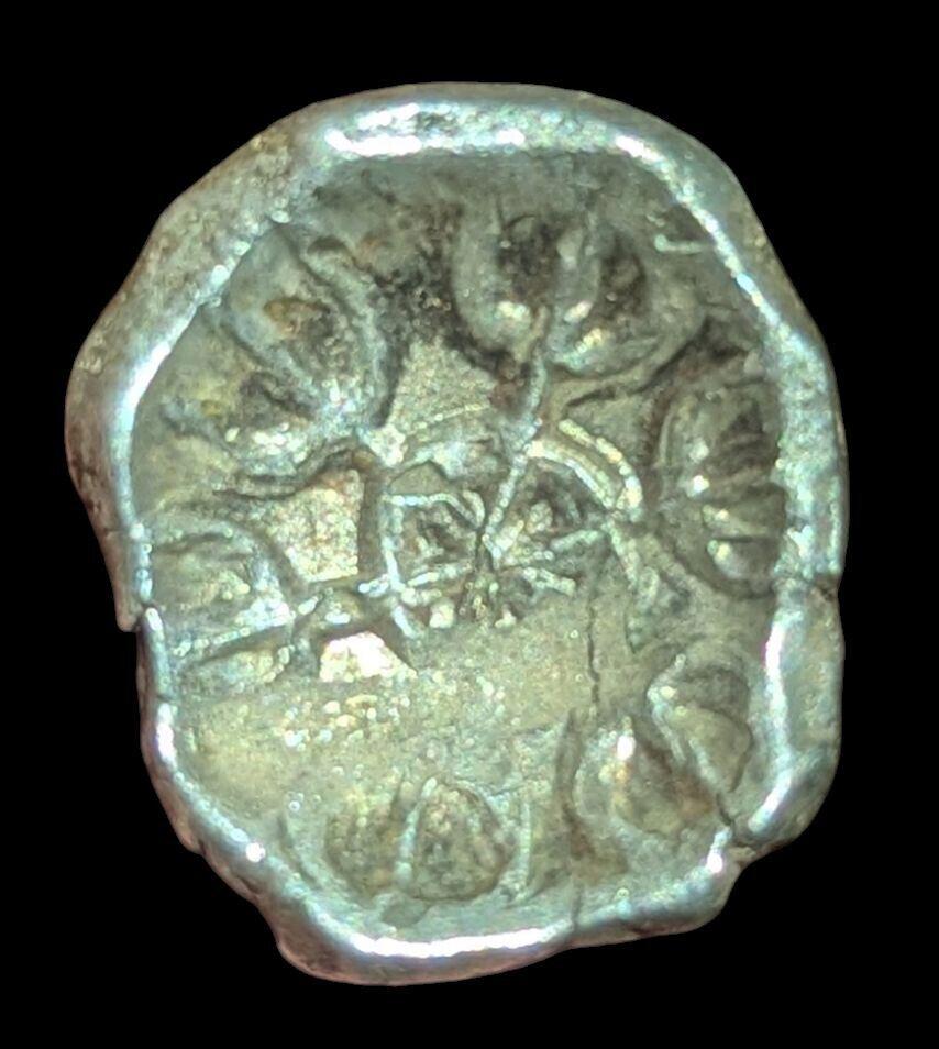 ⭐INDE⭐ Ancien GANDHARA JANAPADA Authentique Vieille pièce d'argent 600 av. J.-C. Forme de bol