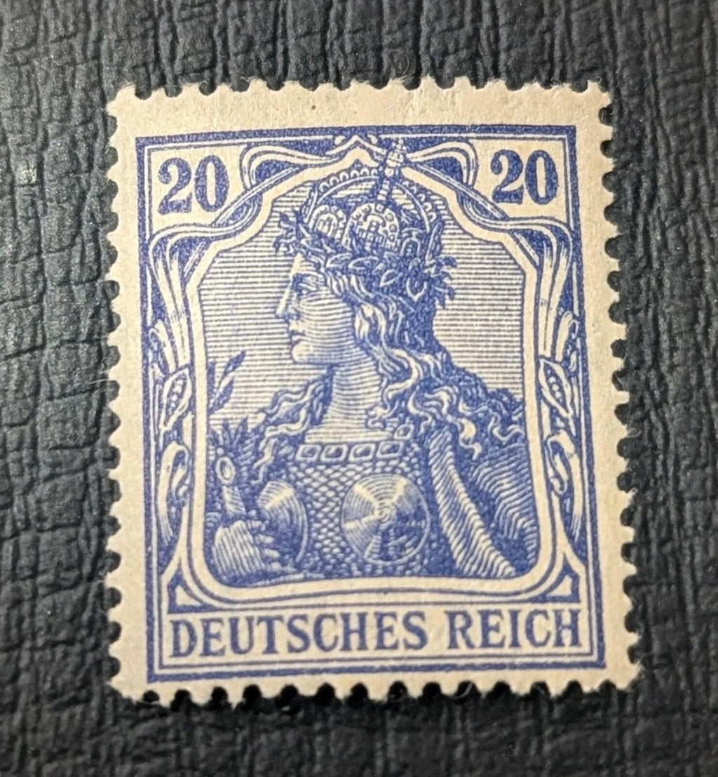 Stamp Germany Reich Germania 20 Pfennig 1902 Jäschke BPP Mi. Nr. 72 a 🇩🇪