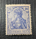 Stamp Germany Reich Germania 20 Pfennig 1902 Jäschke BPP Mi. Nr. 72 a 🇩🇪