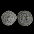 Artukides de Mardin. Najm al-Din Alpi 1152-1176 ap. J.-C., Dirham Æ Gémeaux / Vierge