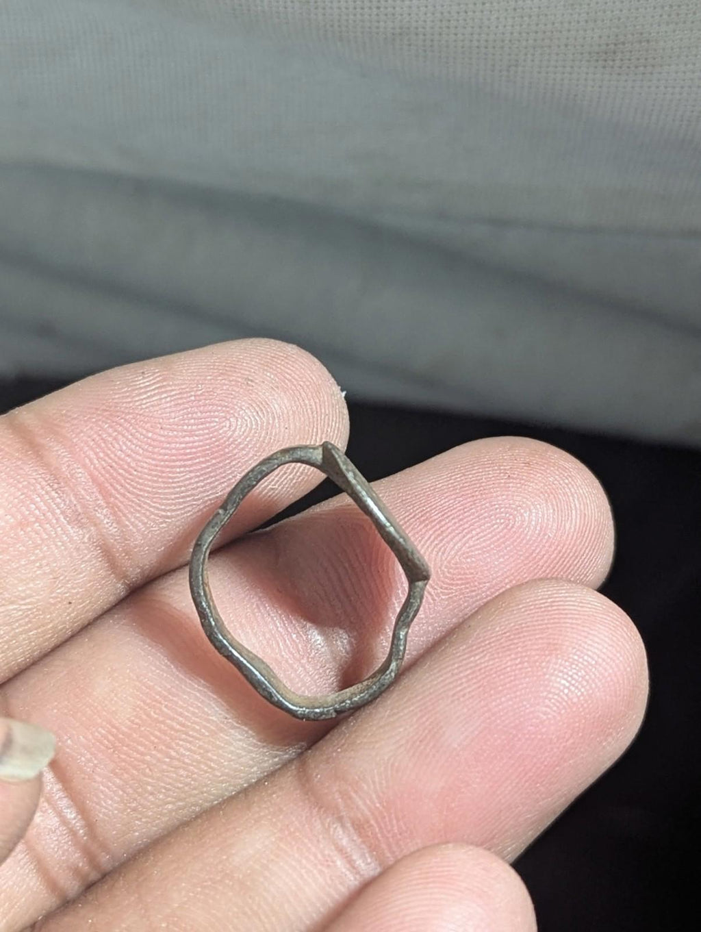 Ancient Greek / Roman / Byzantine Silver ring with ornament Circa 100 BC To 1 AD