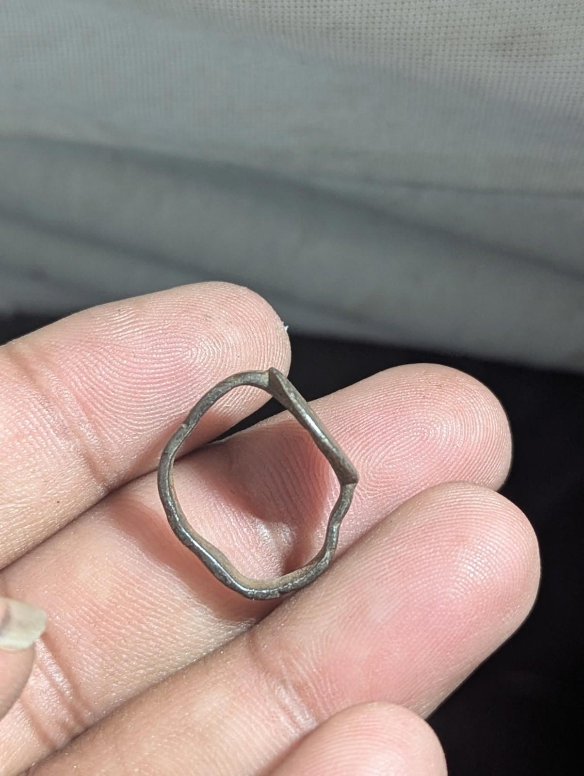 Ancient Greek / Roman / Byzantine Silver ring with ornament Circa 100 BC To 1 AD