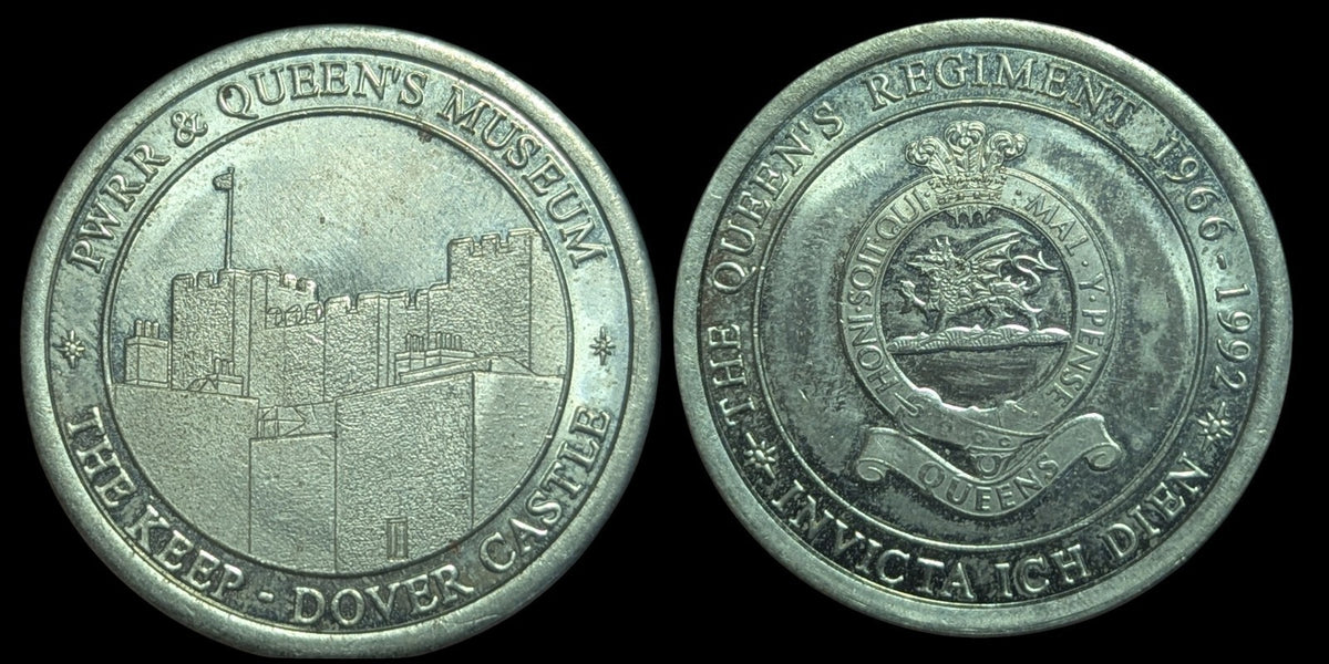 DOVER – Queen’s Royal Regiment 1966-1992 – Invicta Ich DienToken Rare