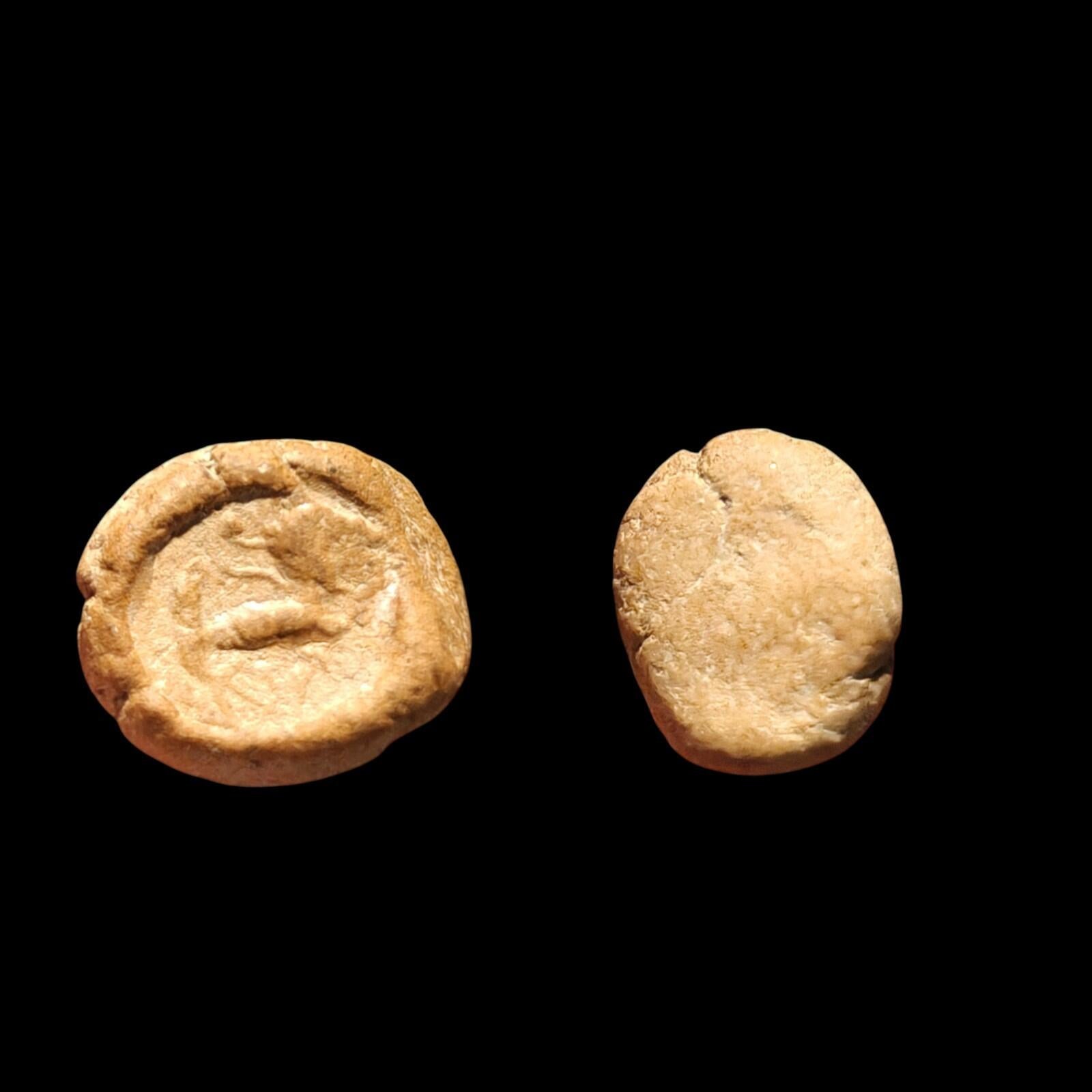 Ancient Greek Roman Circa 1st-3rd centuries AD Terracotta Clay Bullae Tessera