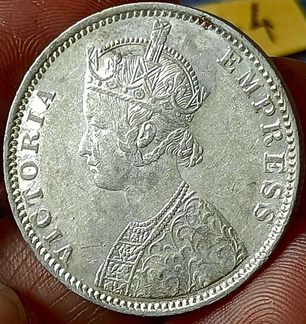 #E5#Victoria-British India Silver Rupee-1901-Bombay Mint Nice grade