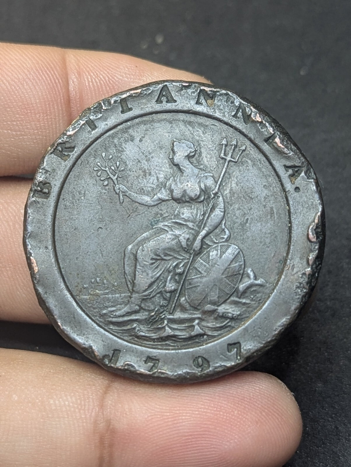 大不列颠 1797年 2便士 2d 英格兰