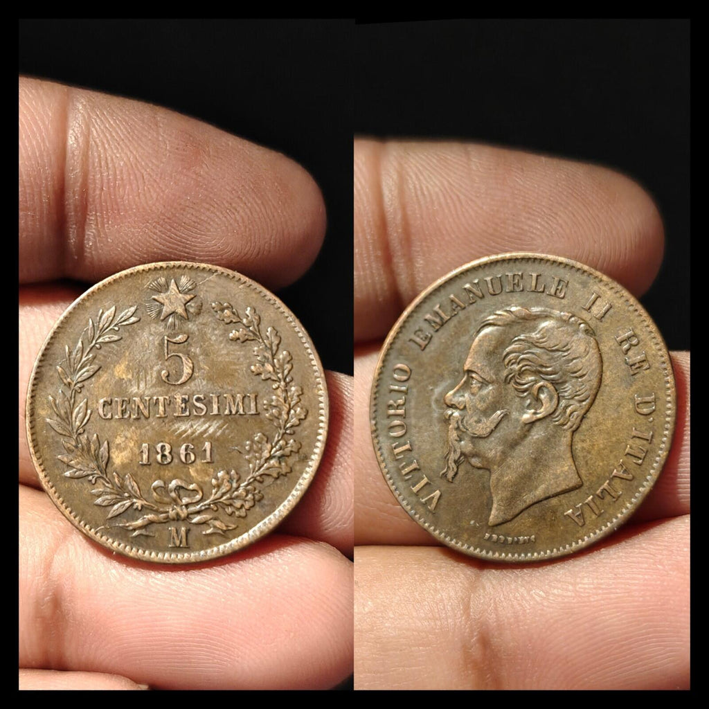 1861-M 5 Centimes Italie Pièce non circulée