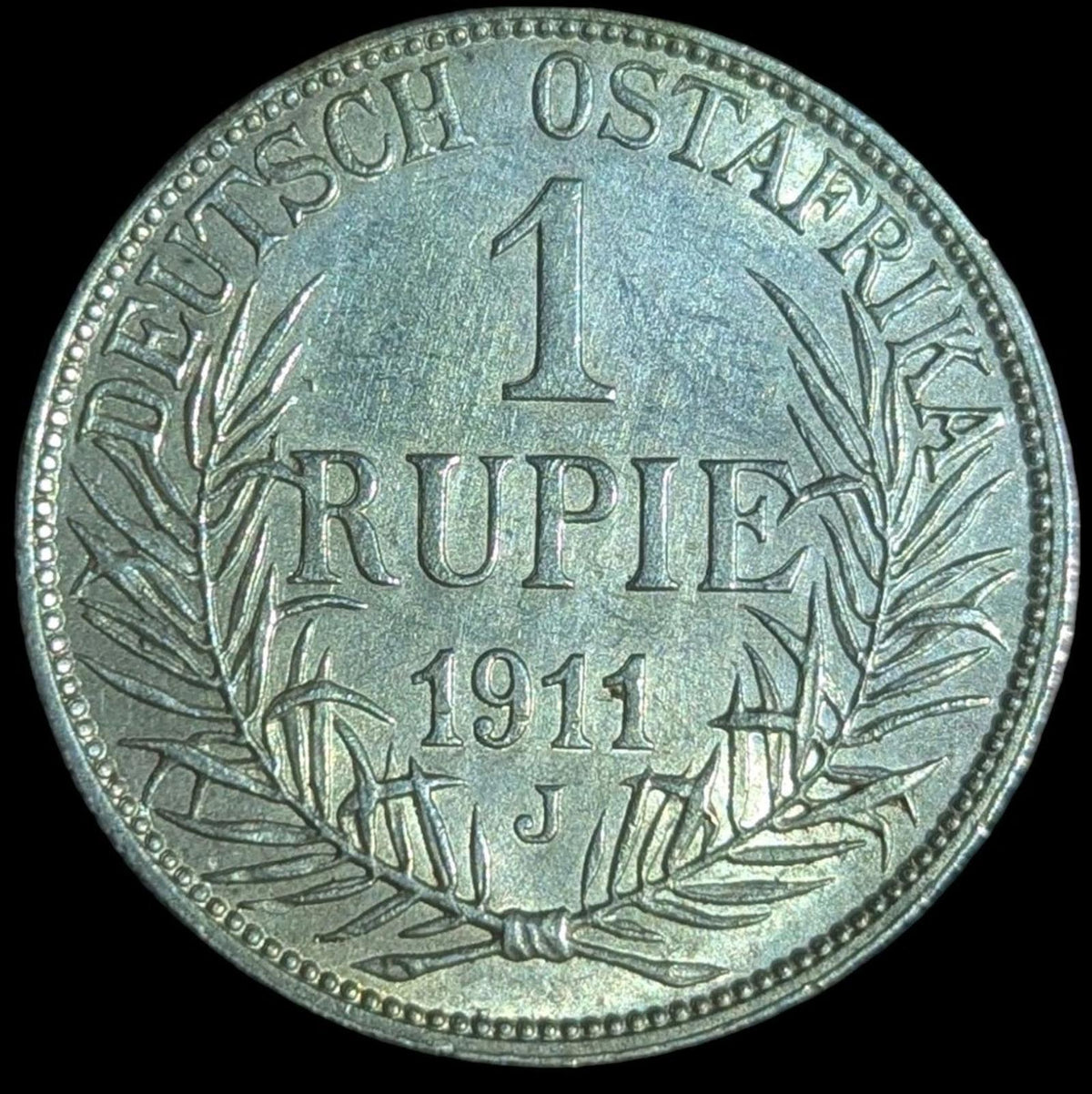 1 Rupie Guillaume II GERMAN EAST AFRICA Stuttgart 1911J Luster*