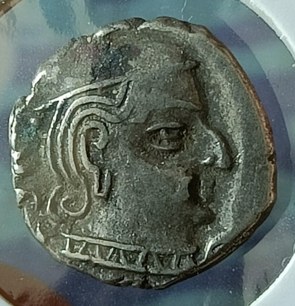 N1#Monnaie portrait en argent de l'Inde ancienne des Kshatrapas occidentaux. Souverains indo-scythes