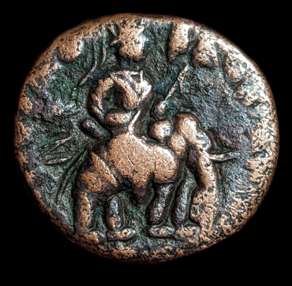 Inde ancienne Empire Kushan Huvishka. Pièce de Didrachme 155-189