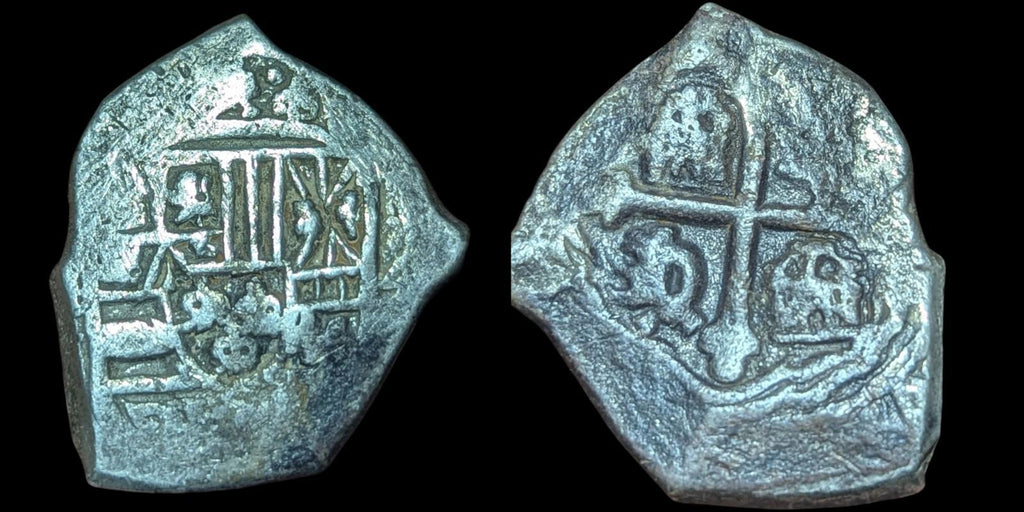 Pirate Cob colonial espagnol du Mexique 4 Reales 1711 -1728 Rare, 13.2G Philippe V