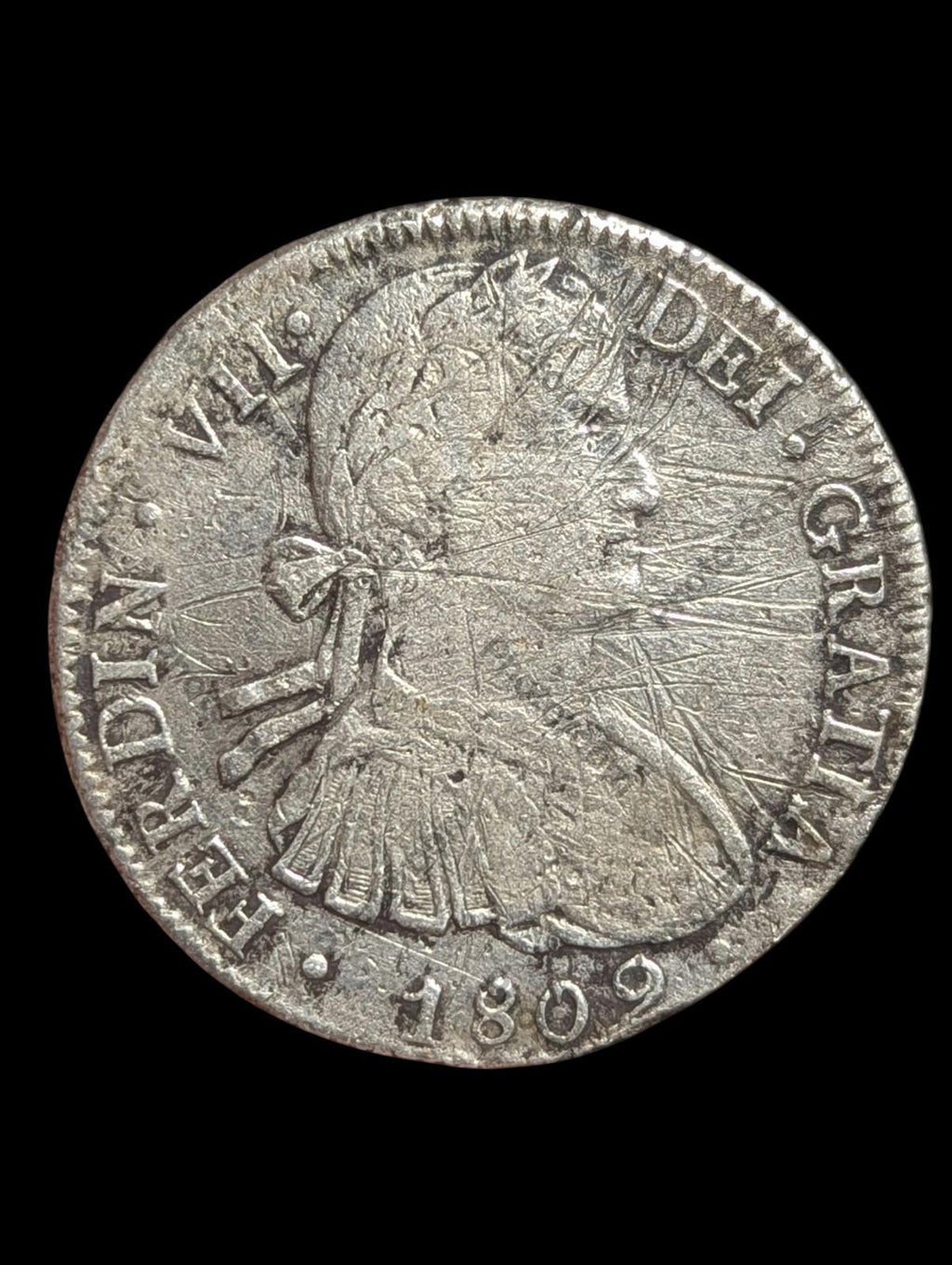 1809 Mo Mexico City 8 Reales Date Clé Meilleure Date .903 Argent Monnaie Mexicaine