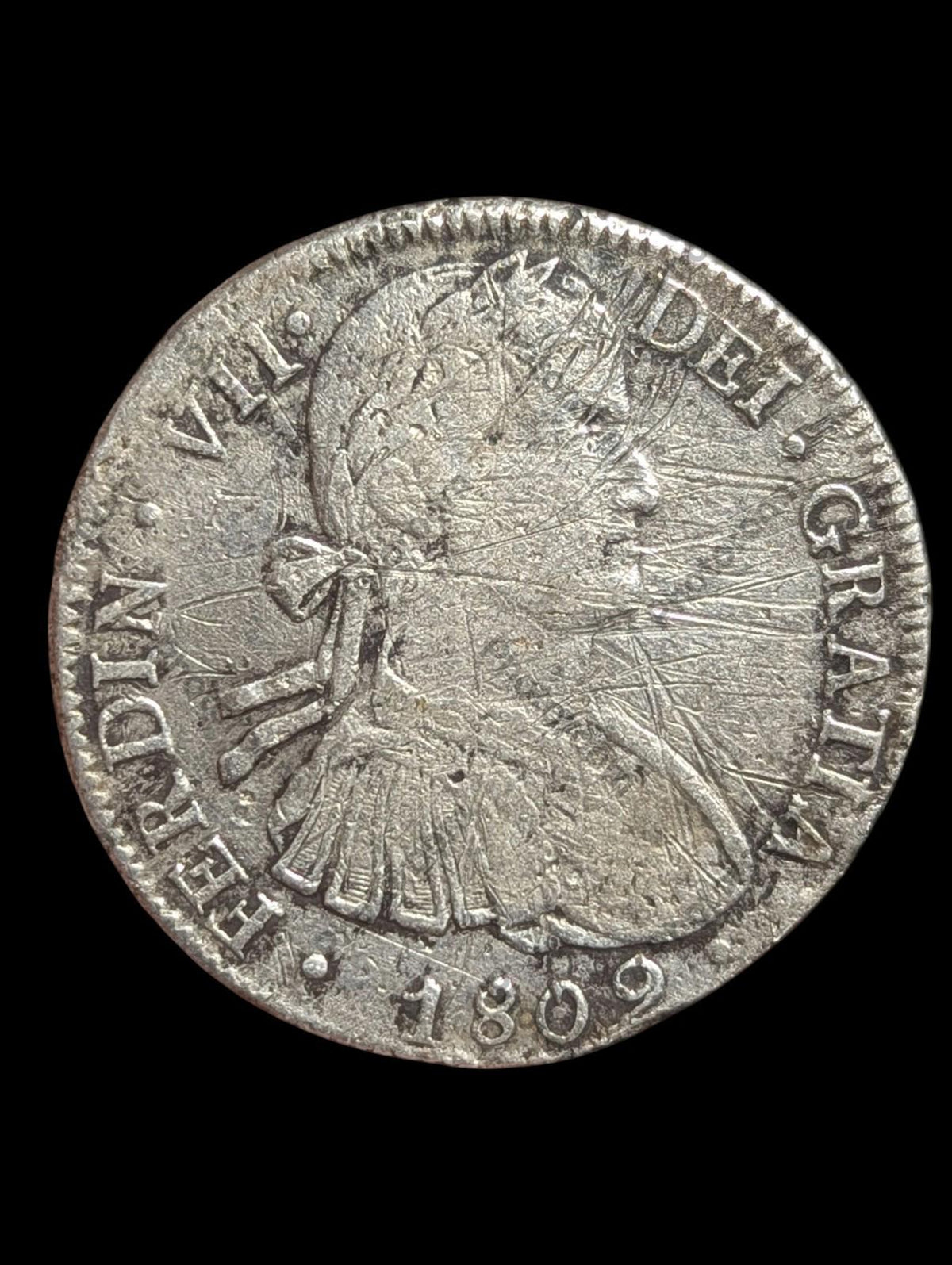1809 Mo Mexico City 8 Reales Date Clé Meilleure Date .903 Argent Monnaie Mexicaine