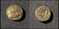 India. Mysore Western Gangas AV Elephant Fanam XVIII, X-XI cen. Rare Gold